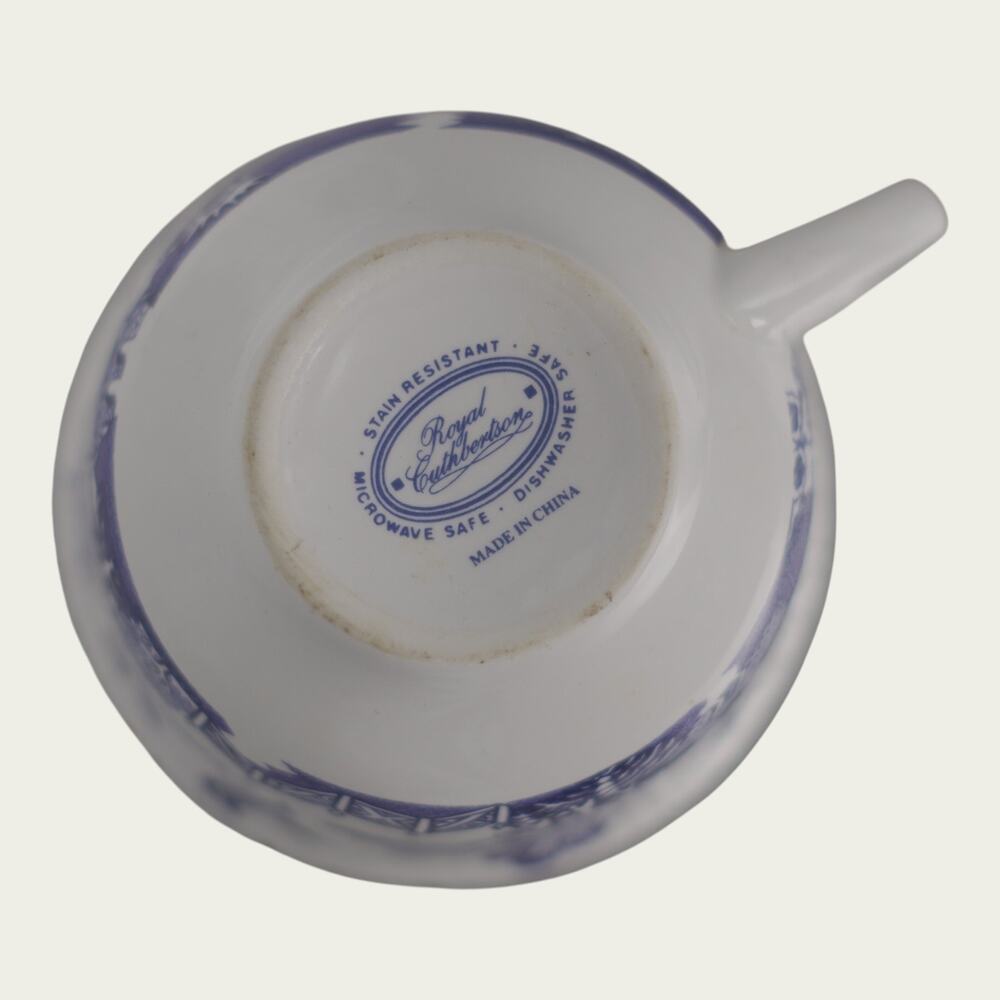 Royal Cuthbertson Blue Willow Demitasse Espresso Cups Saucers Set of 4 China - Picture 15 of 16